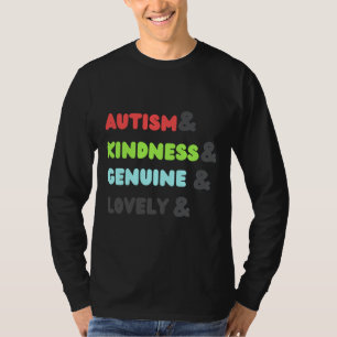 Camiseta Autism&amp Bondade &amp Genuine&amp Adorável Autis