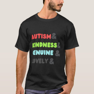 Camiseta Autism&amp Bondade &amp Genuine&amp Adorável Autis