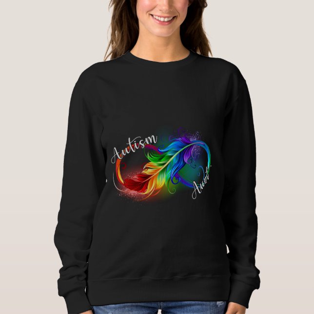 Camiseta Autism Aunt Autistic Rainbow Infinity Symbol Asd S (Frente)