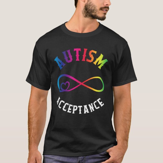 Camiseta Autism Awareness Acceptance Red Instead Puzzle mom (Frente)