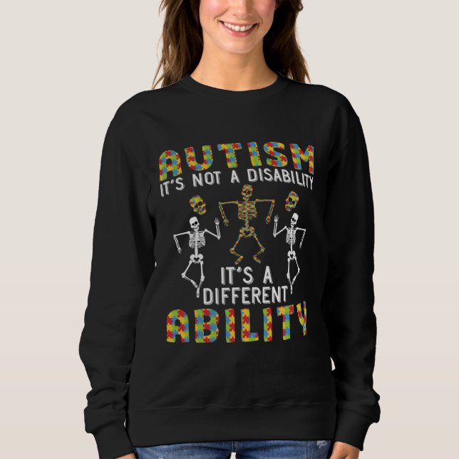 Camiseta Autism Awareness Autism Skeleton Autism Support (Frente)