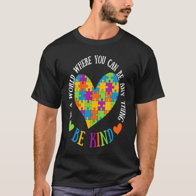 Camiseta Autism Awareness Be Kind Support Autism  1 (Frente)