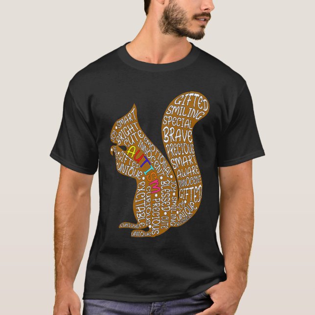Camiseta Autism Awareness Big Brother Squirrel (Frente)