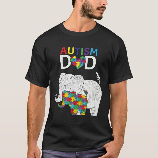 Camiseta Autism Awareness Dad Father Autistic Kid Awareness (Frente)