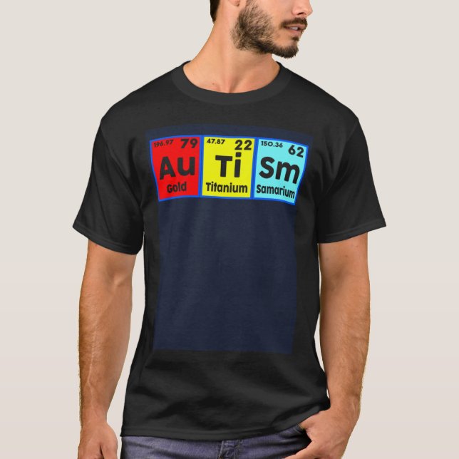 Camiseta Autism Awareness Elements Periodic Table Women Men (Frente)