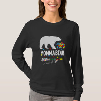 Camiseta Autism Awareness Gift Momma Bear Support Autistic