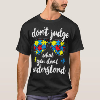 Camiseta Autism Awareness Glasses Autistic Kids Awareness C