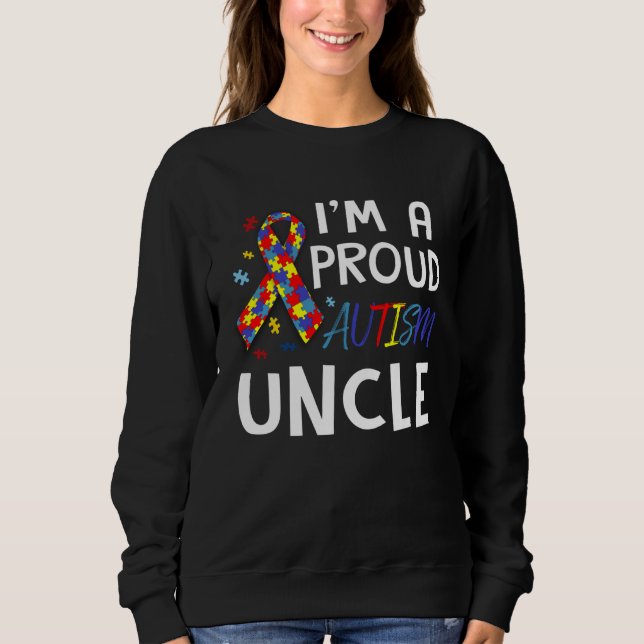Camiseta Autism Awareness I m A Proud Autism Uncle (Frente)