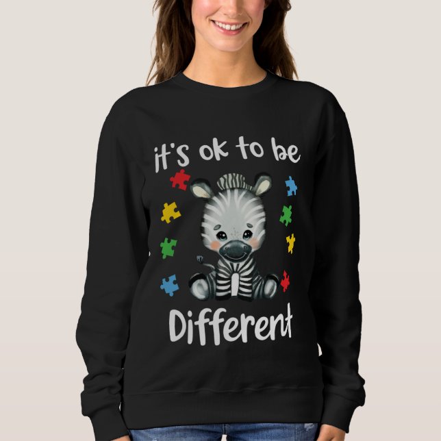 Camiseta Autism Awareness It s OK to be different Zebra (Frente)