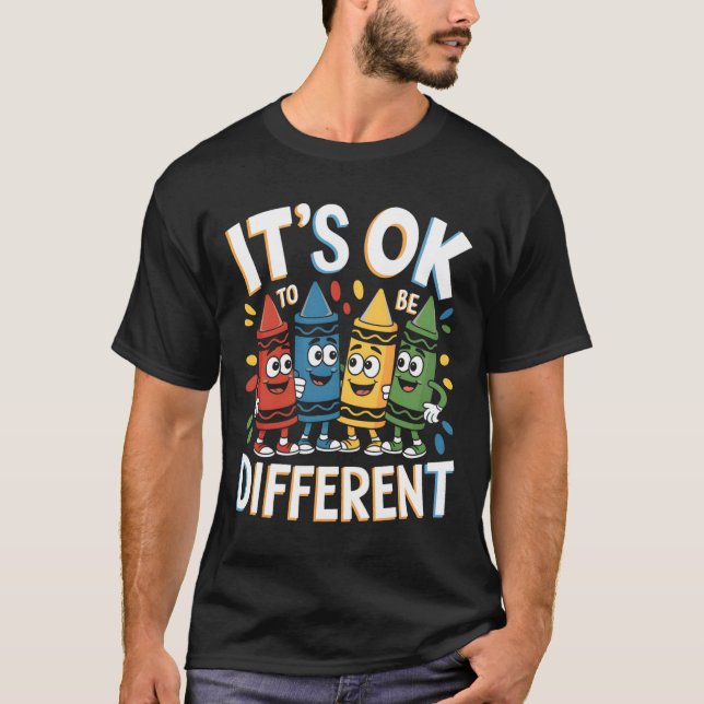 Camiseta Autism Awareness It's Ok To Be Different Autistic  (Frente)