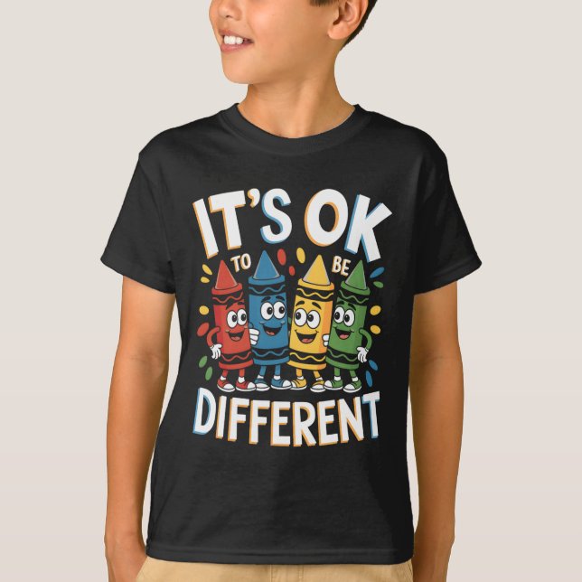 Camiseta Autism Awareness It's Ok To Be Different Autistic  (Frente)