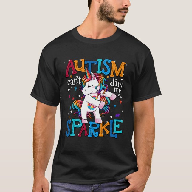 Camiseta Autism Awareness Kids Unicorn  For Autism Mom Girl (Frente)