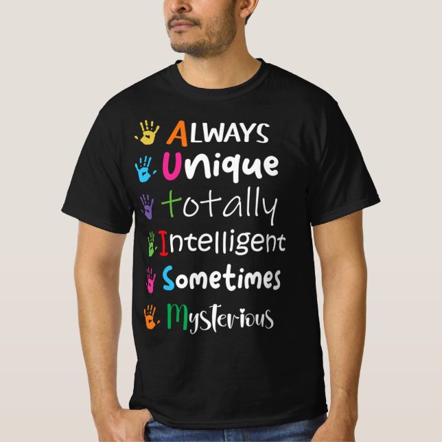 Camiseta Autism Awareness Kindness  Always Unique Totally  (Frente)