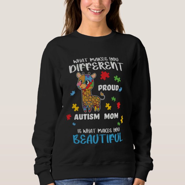 Camiseta Autism Awareness Mom Proud Mother Autistic Boy Gir (Frente)