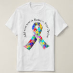 Camiseta Autism Awareness Month<br><div class="desc">* April is Autism Awareness Month * Tee shirts are available in several sizes for men, women and kids, too! * Personalize the front and backside of this shirt. * * Add your text message, choose font style and color. * Text is optional and can be moved, resized or removed....</div>
