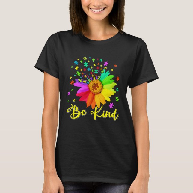 Camiseta Autism Awareness Month Be Kind Cute Men Women Kids (Frente)