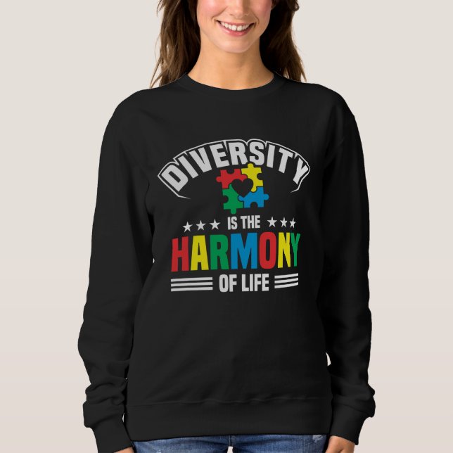 Camiseta Autism Awareness Month Diversity Is The Harmony Of (Frente)
