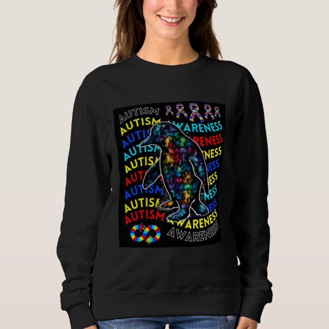 Camiseta Autism Awareness Penguin For Teacher Autism Moms D (Frente)