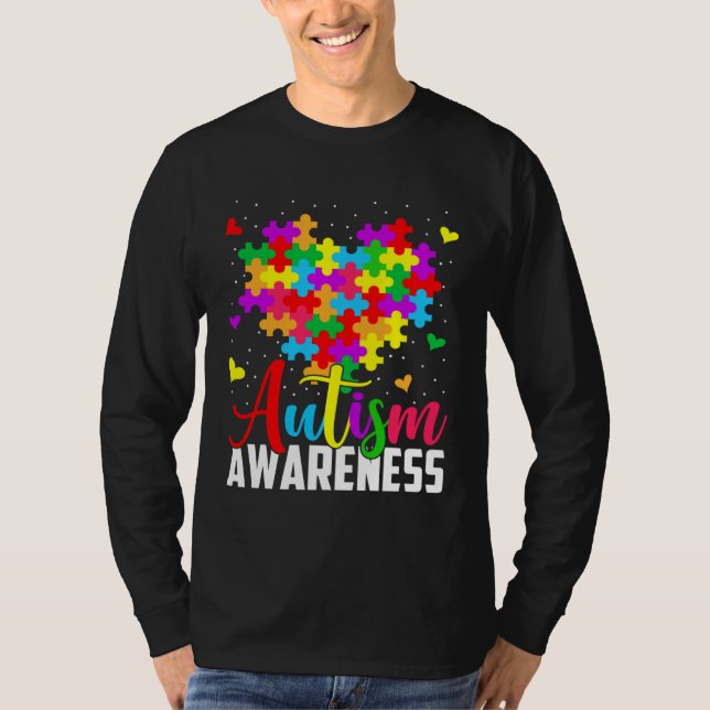 Camiseta Autism Awareness Puzzle Tie Dye Support Love Boys  (Frente)