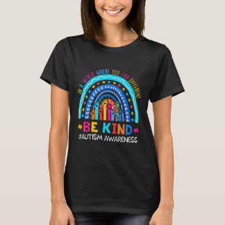 Camiseta Autism Awareness Rainbow In April We Wear Blue Rib