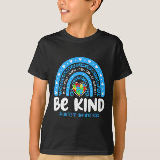 Camiseta Autism Awareness Rainbow In April We Wear Blue Rib