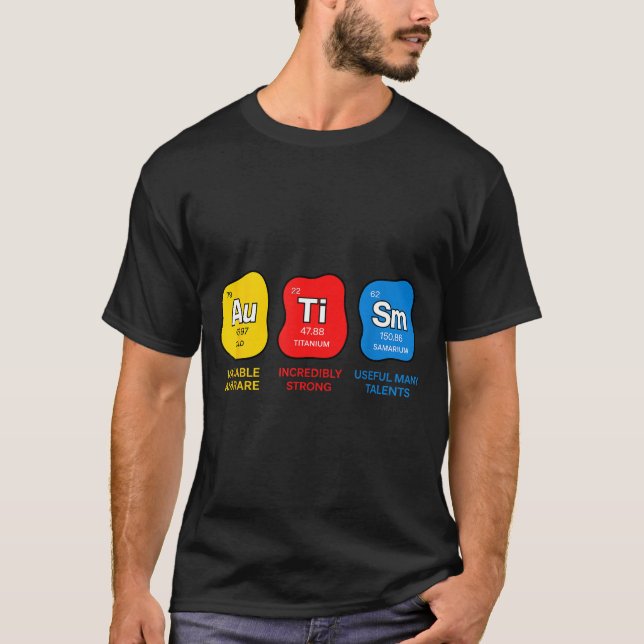 Camiseta Autism awareness science periodic table elements (Frente)