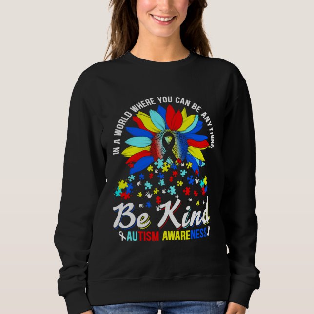 Camiseta Autism Awareness Sunflower Be Kind Love Autism Awa (Frente)