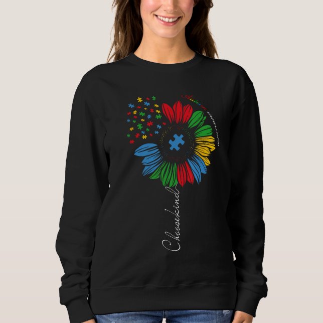 Camiseta Autism Awareness Sunflower Kids Choose Kind Autism (Frente)