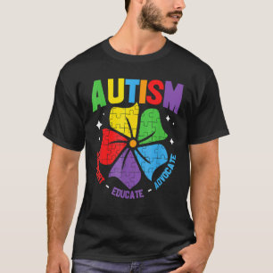 Camiseta AUTISM AWARENESS Support Autism Kids for Mamãe Pai