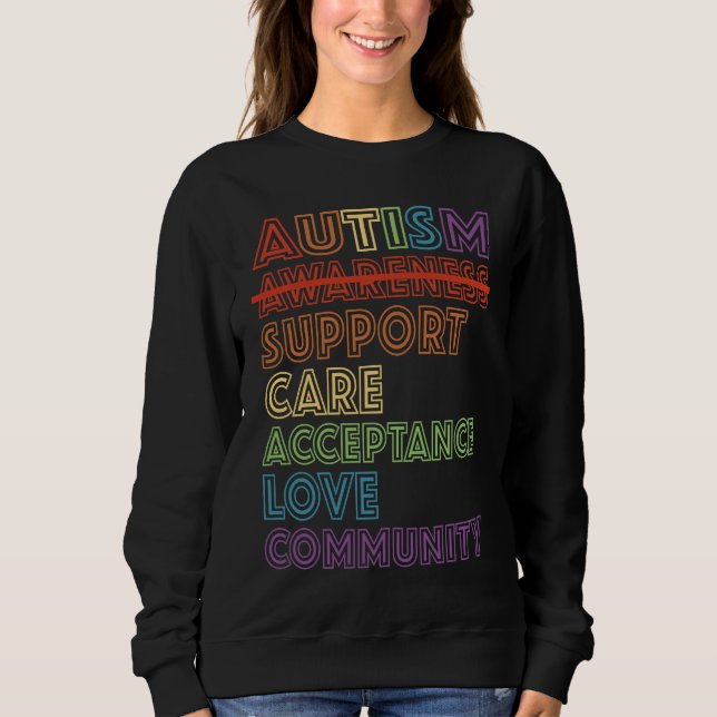 Camiseta Autism Awareness Support Care Acceptance Accept Un (Frente)