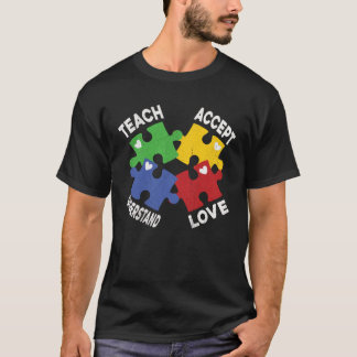 Camiseta Autism Awareness Teach Accept Understand Love Auti