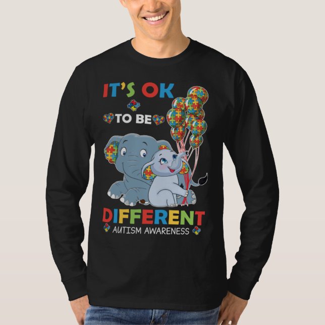 Camiseta Autism Awareness Women Kid Its Ok To Be Different (Frente)