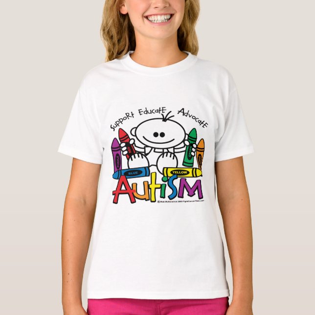 Camiseta Autism Crayons (Frente)
