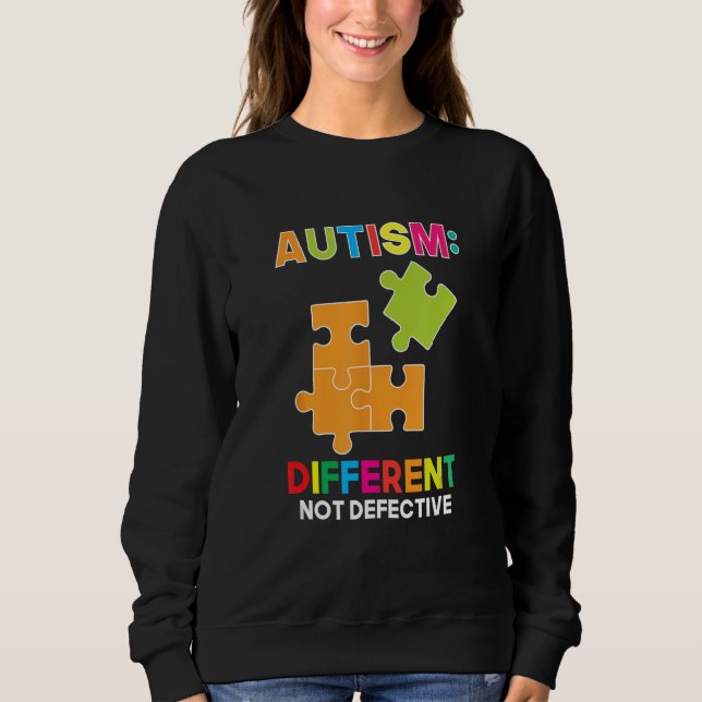 Camiseta Autism Different Not Defective Spectrum Support Ac (Frente)