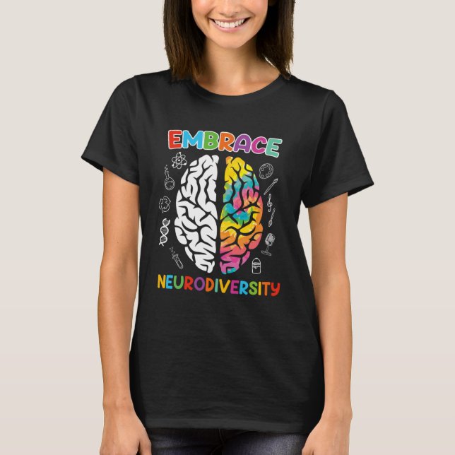 Camiseta Autism Embrace Neurodiversity Autistics Awareness (Frente)