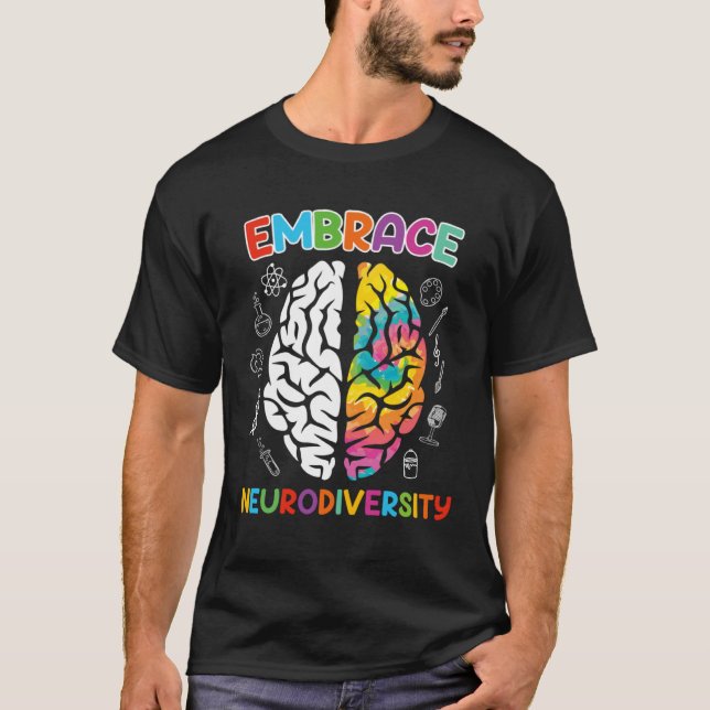 Camiseta Autism Embrace Neurodiversity Autistics Awareness (Frente)
