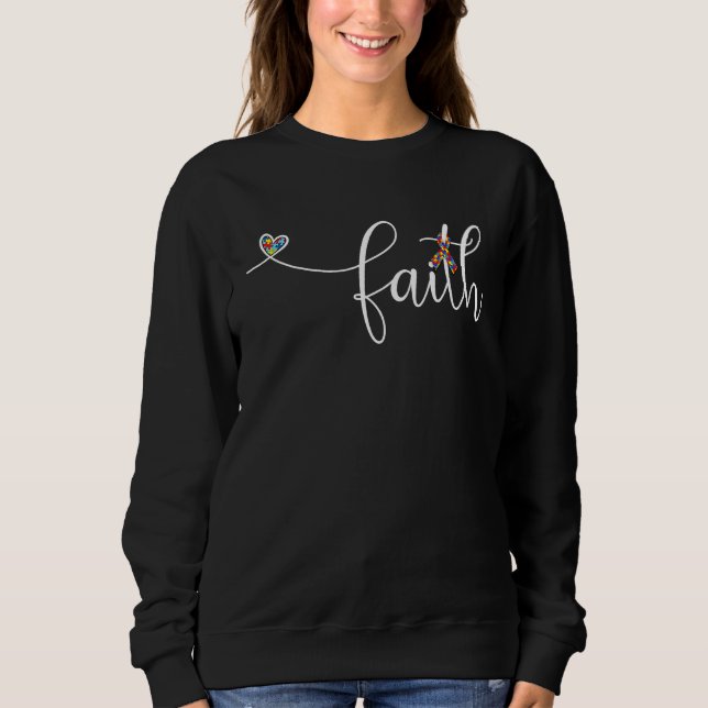 Camiseta Autism Faith Cross Autism Autistic Autism Awarenes (Frente)
