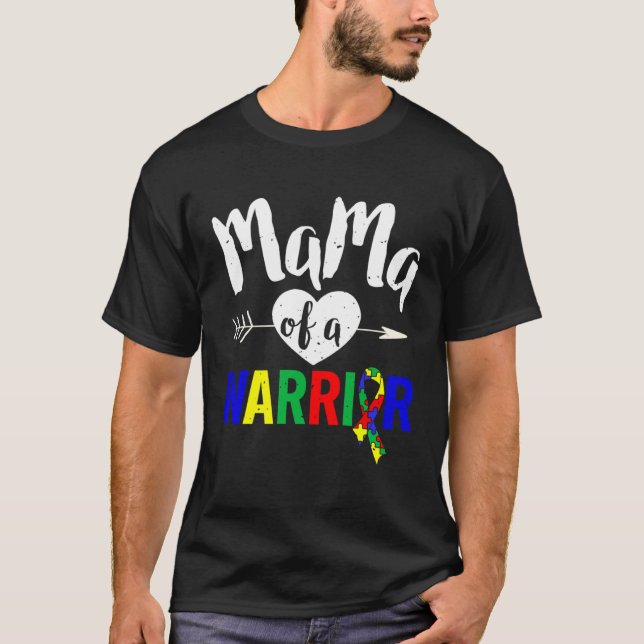 Camiseta Autism Family  Mama Of A Warrior  Autism Women (Frente)