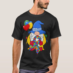 Camiseta Autism Gnome Balloon ASD Autitic Awarness Specness