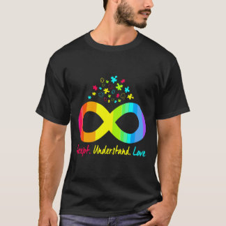 Camiseta Autism Infinity Quebra-cabeça Símbolo Autismo Acce