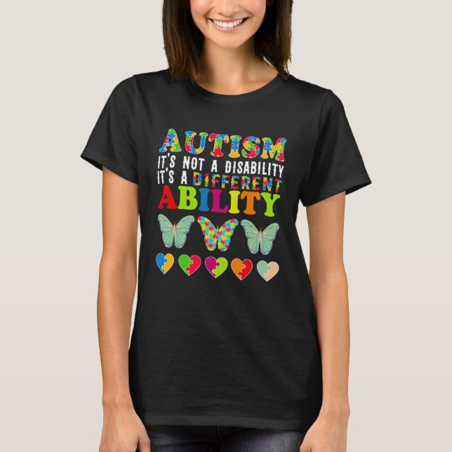 Camiseta Autism Is Not a Disability It s a Different Abilit (Frente)