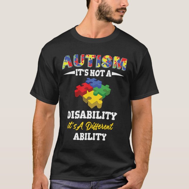 Camiseta Autism Its Not A Disability It's A Different Abili (Frente)