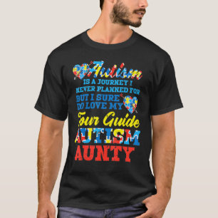 Camiseta Autism Journey Nunca Planejou Guia Turístico à tia