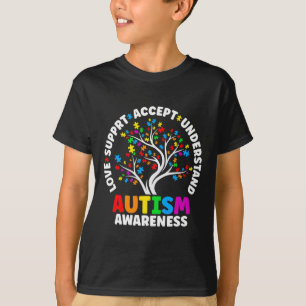 Camiseta Autism Love Accept Suporta Autismo Autismo Awarene