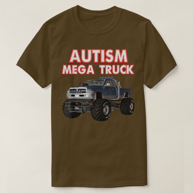 Camiseta Autism Mega Truck (Frente do Design)
