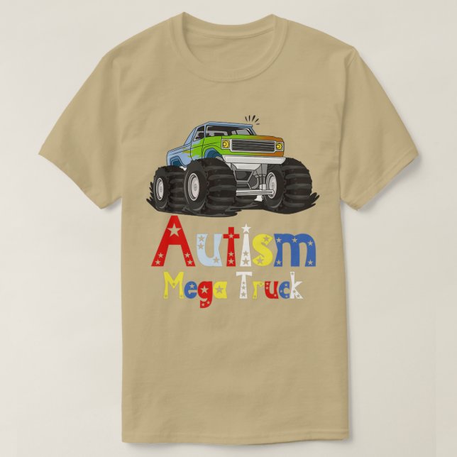 Camiseta Autism Mega Truck 27 (Frente do Design)