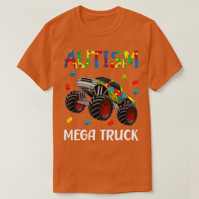 Camiseta Autism Mega Truck 3 (Frente do Design)