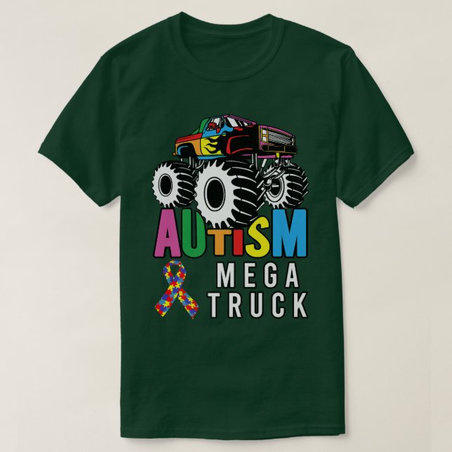 Camiseta Autism Mega Truck - Mega Truck75 (Frente do Design)