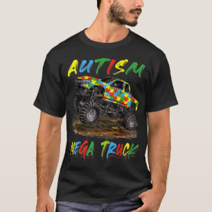 Camiseta Autism Mega Truck Men Women Kids Funny Autism Awar