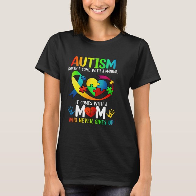 Camiseta Autism Mom  Women Autism Awareness  Mom Autism (Frente)